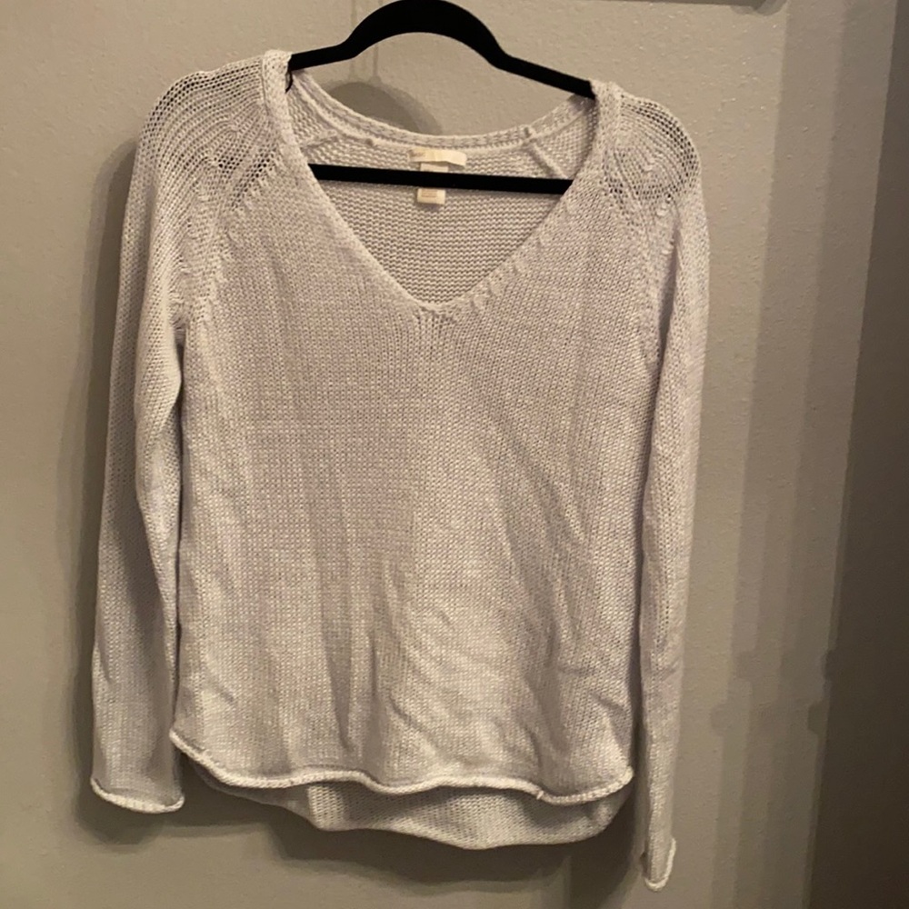 Light blue chunky knit sweater